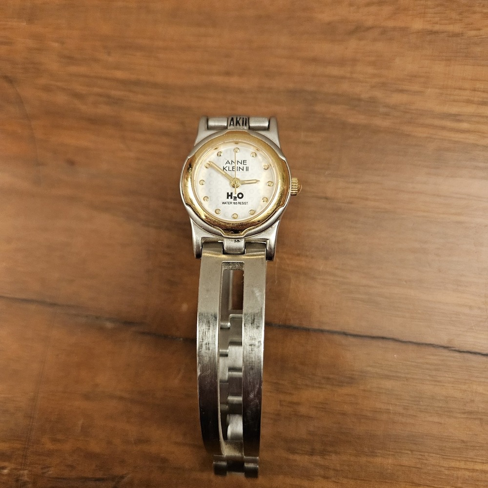 Anne Klein II H2O Wrist Watch Analog Quartz Ladies Two Tone Needs New Battery